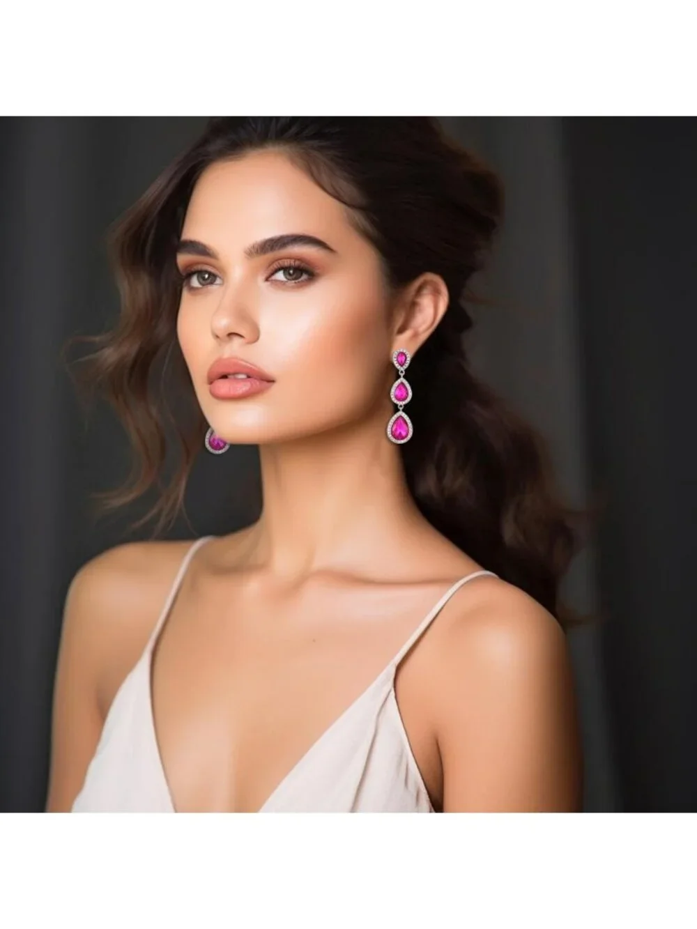 Glam Vintage Rhinestone Teardrop Dangle Earrings | Crystal Chandelier for